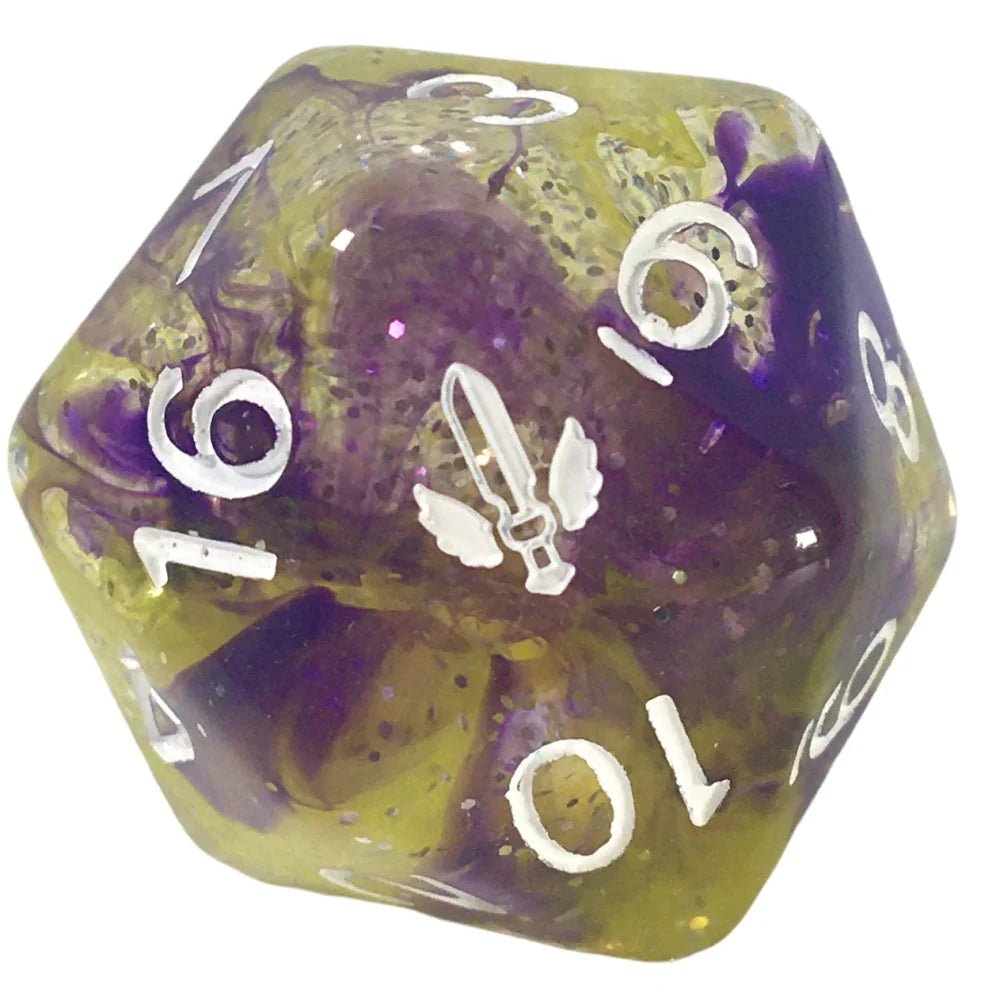 29mm XL d20 dice: Diffusion Paladin's Oath w/ symbol - The Fourth Place