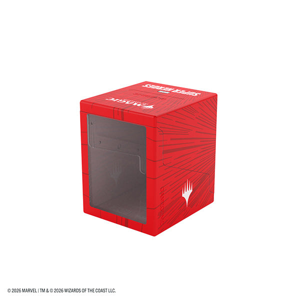 Bastion 100+ XL Deck Box- Marvel Super Heroes- Comic Burst Red