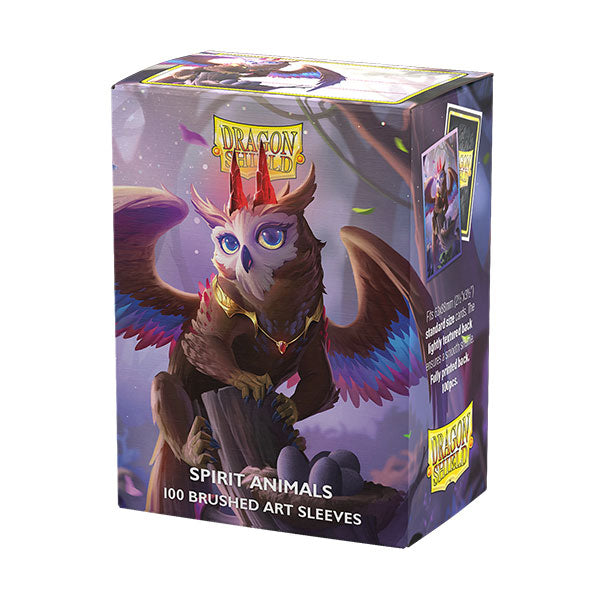 Dragon Shield Sleeves: Standard- Brushed 'Spirit Animals- "The Dragowlis" Art (100 ct.)