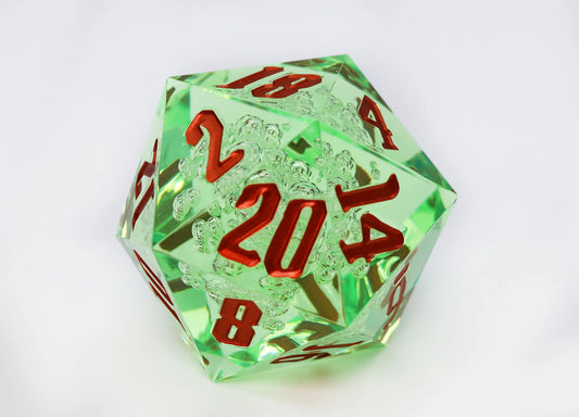 TITAN D20 - SHARP EDGE GREEN BUBBLES