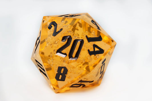 TITAN D20 - SHARP EDGE ORANGE BUBBLES