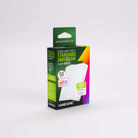 MATTE Sleeves: Box of 50 Standard American (59 x 91 mm)