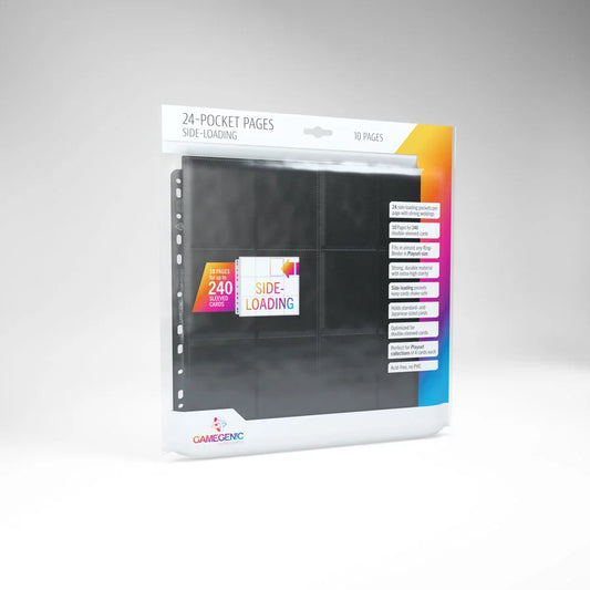 24-Pocket Pages: Side-Loading, Black (10 Pages)