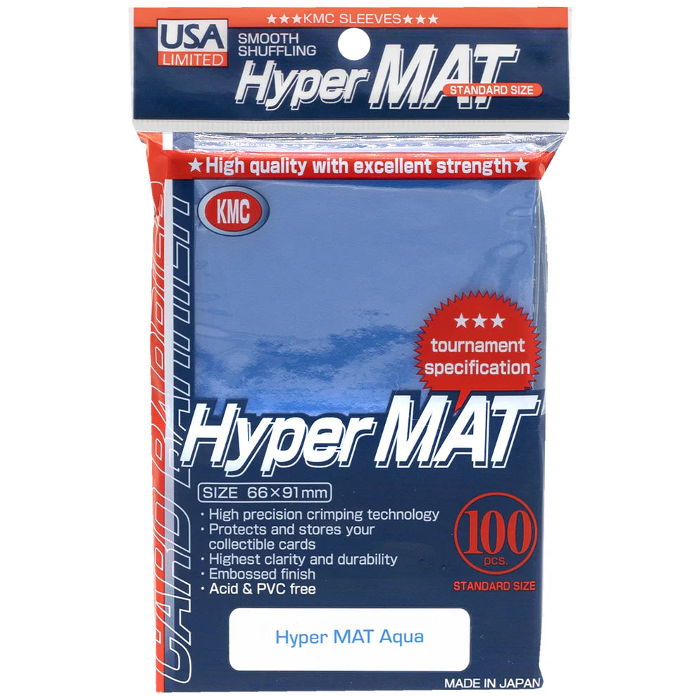 KMC Hyper MAT Aqua - 100 ct card sleeves