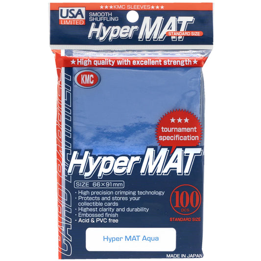 KMC Hyper MAT Aqua - 100 ct card sleeves