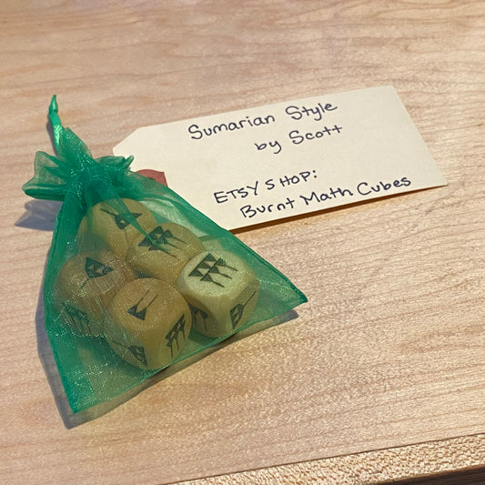 Sumerian Style Wooden Dice - Handmade by Scott B.
