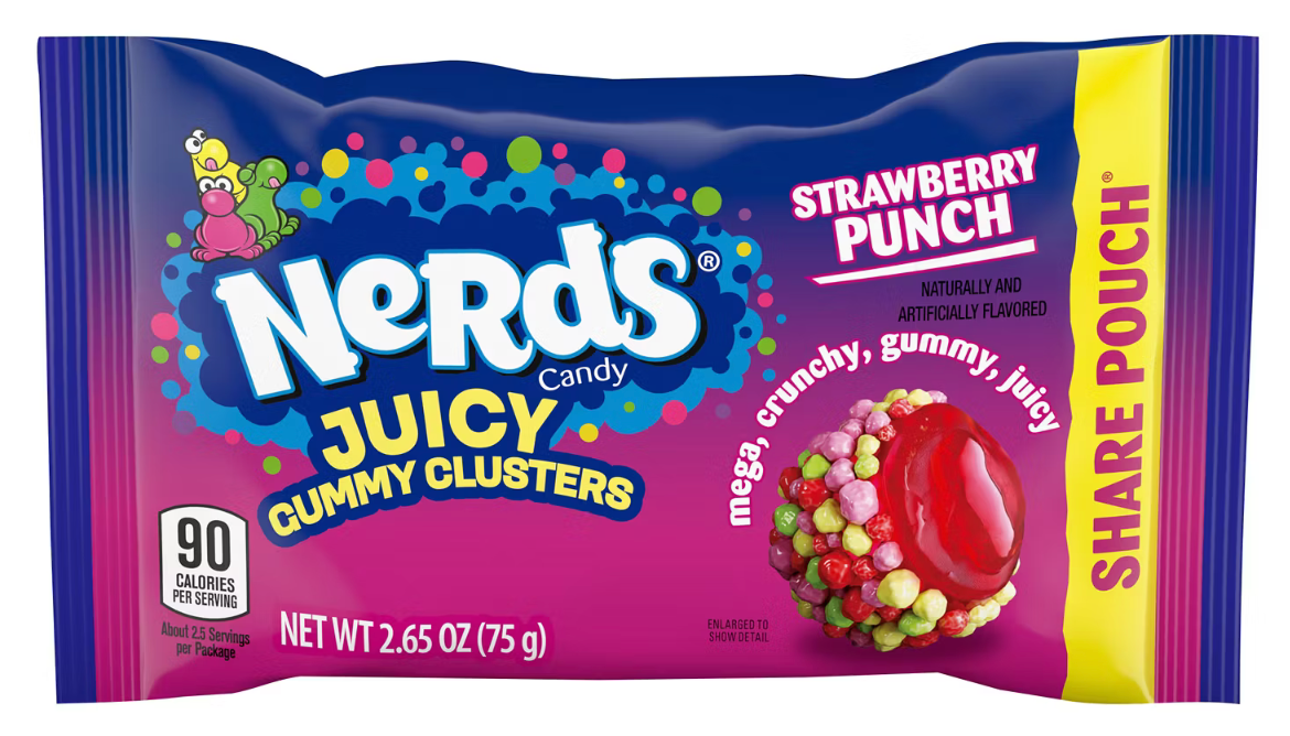 Nerds Juicy Gummy Clusters Strawberry Punch (3oz share pouch)