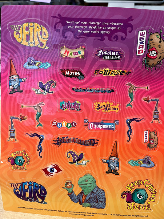 "The Weird" RPG - Supplemental Sticker Sheet