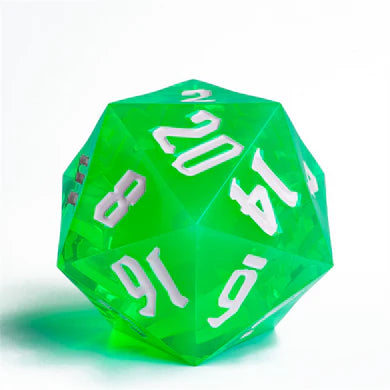 TITAN D20 - SHARP EDGE TRANSPARENT GREEN