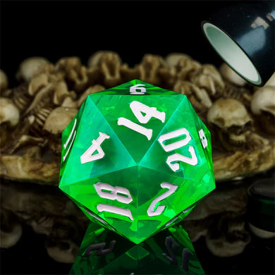 TITAN D20 - SHARP EDGE TRANSPARENT GREEN