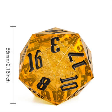 TITAN D20 - SHARP EDGE ORANGE BUBBLES