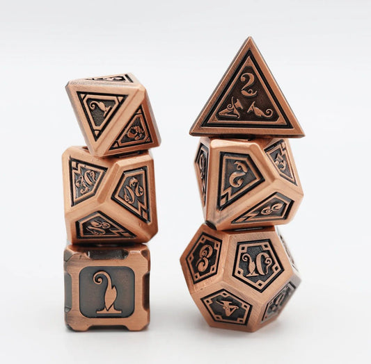Alchemist Metals: Copper - Metal RPG Dice Set - The Fourth Place