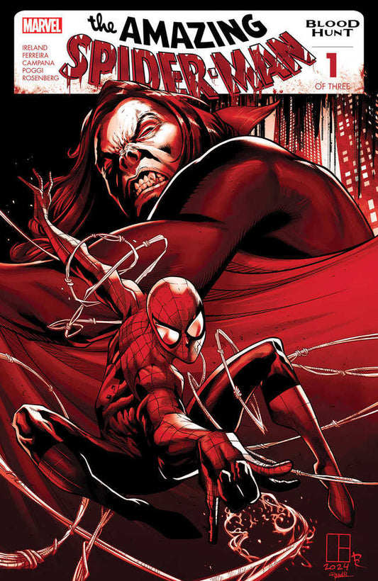 Amazing Spider - Man: Blood Hunt #1 Marcelo Ferreira Blood Soaked 2nd Print Variant [Bh] - The Fourth Place