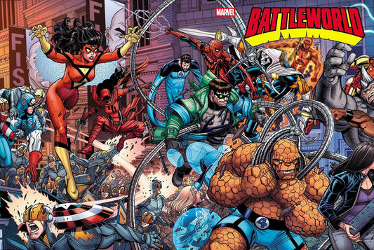 Battleworld 1 Nick Bradshaw 5 Part Wraparound Connecting Variant A - The Fourth Place