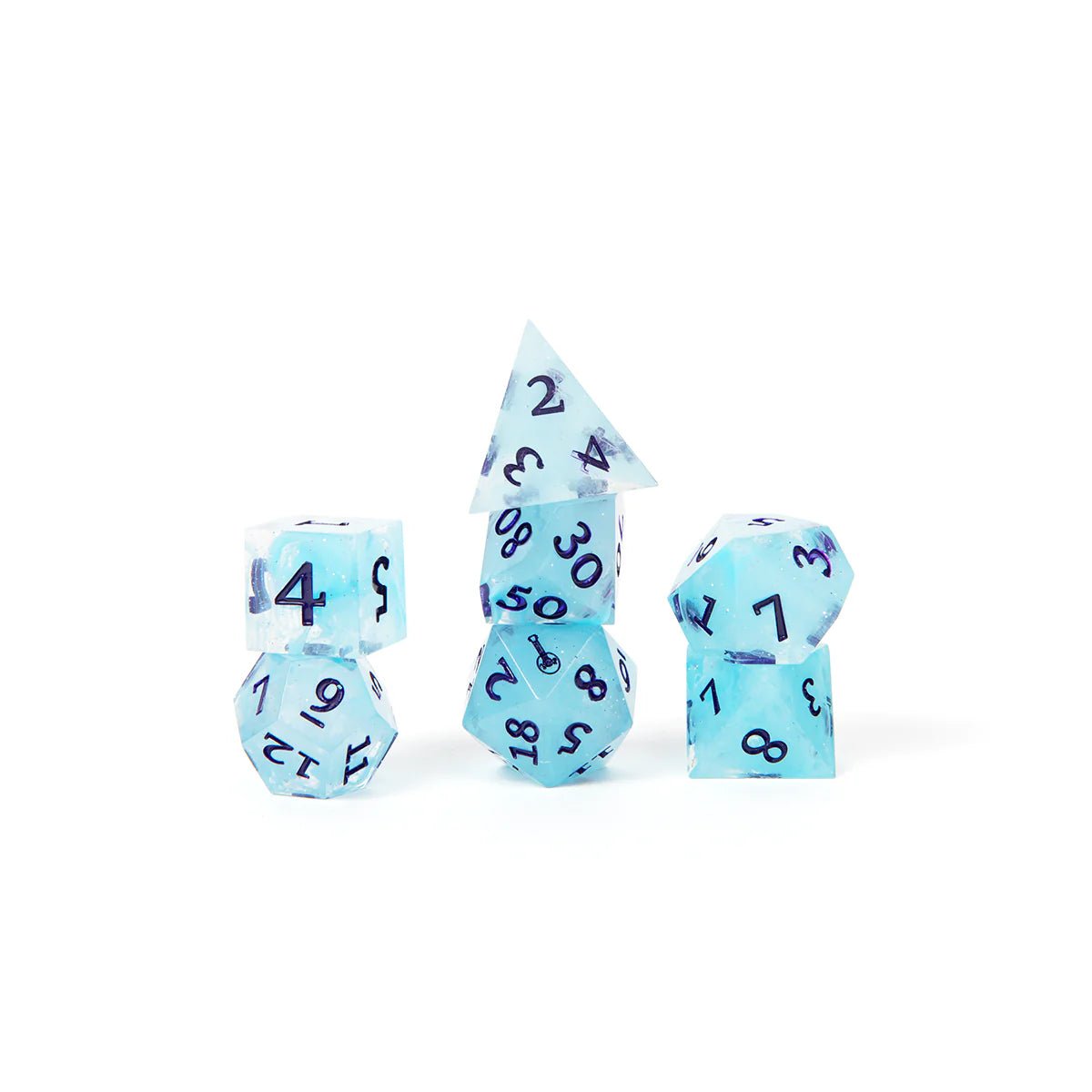 Bells Hells Dice Set: Dorian Storm (Blue/Clear) - The Fourth Place