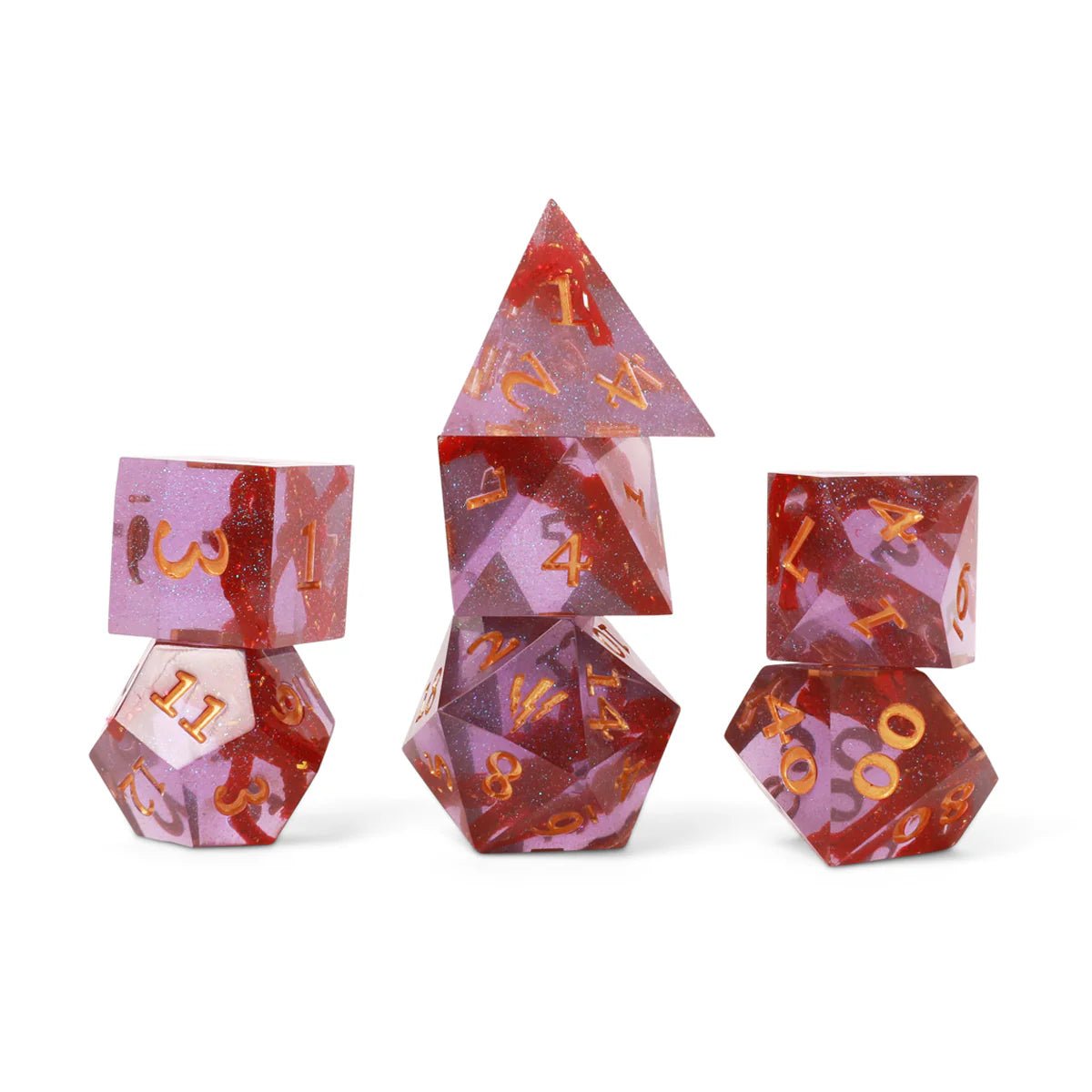 Bells Hells Dice Set: Imogen (Pink/Red/Gold) - The Fourth Place