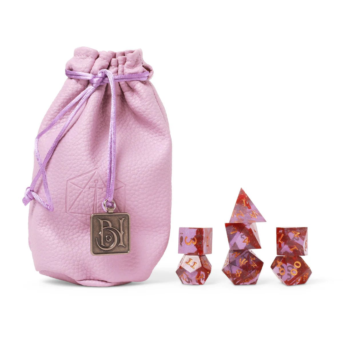Bells Hells Dice Set: Imogen (Pink/Red/Gold) - The Fourth Place