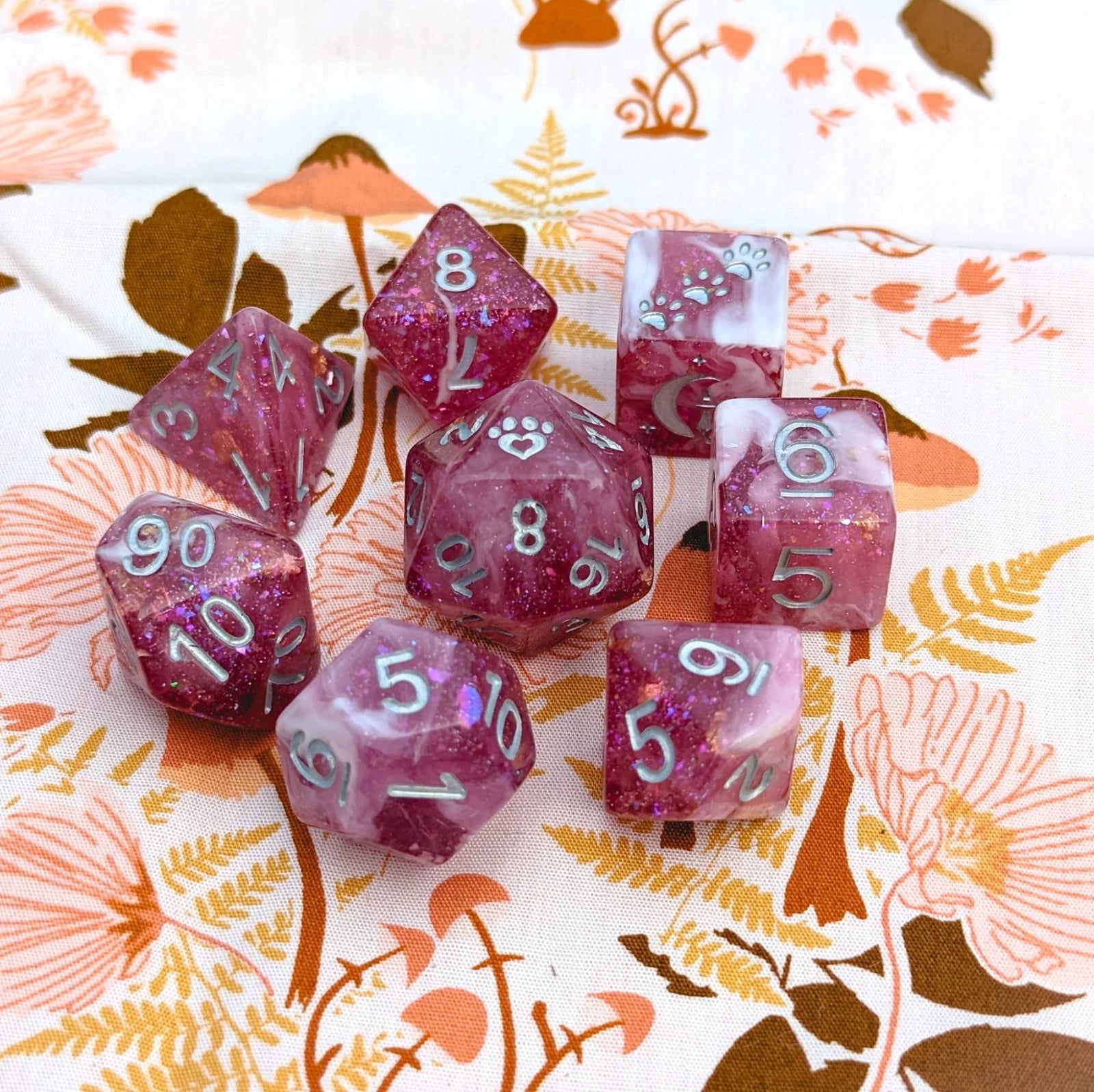 Berry Wine 8 Piece Dice Set - The Fourth Place