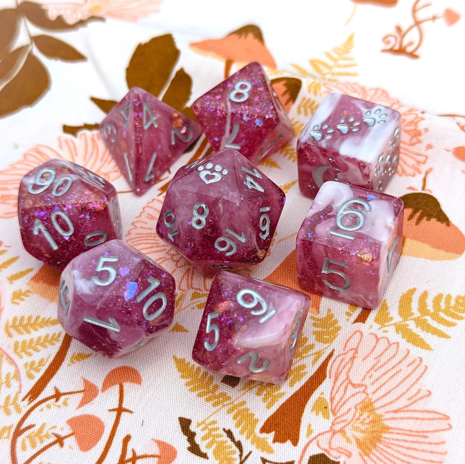 Berry Wine 8 Piece Dice Set - The Fourth Place