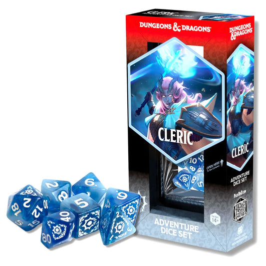 D&D Adventure Dice Set: Cleric (White/Blue)
