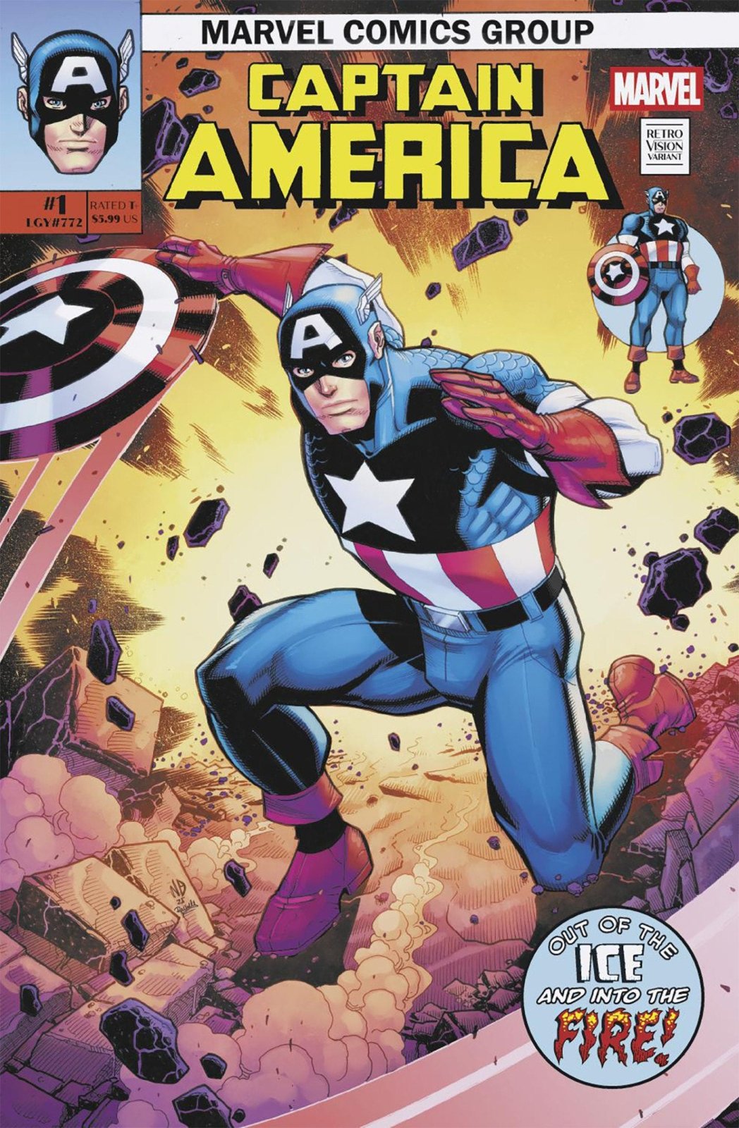 Captain America 1 Nick Bradshaw Retrovision Variant - The Fourth Place