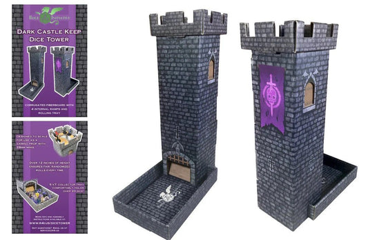 Castle Keep Dice Tower - Dark Gothic Gray - The Fourth Place