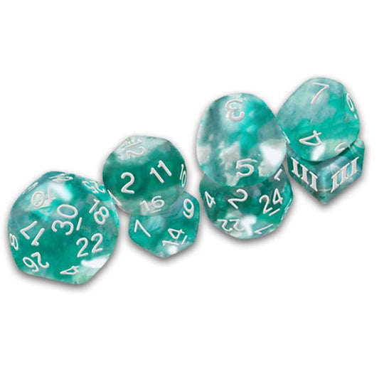 Caverns of Thracia Azure Swirl Dice, DCC Funky 7 - The Fourth Place