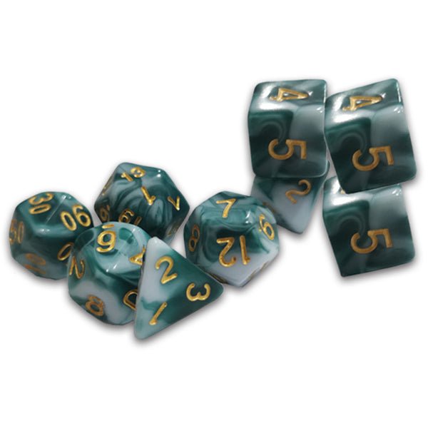 Caverns of Thracia Smoky Sacrifice Dice Set, Traditional 9 - set - The Fourth Place