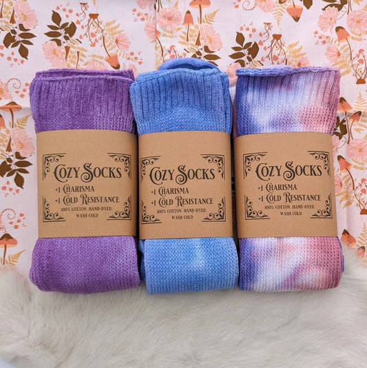 Cozy Socks: Cloudy Night Sky