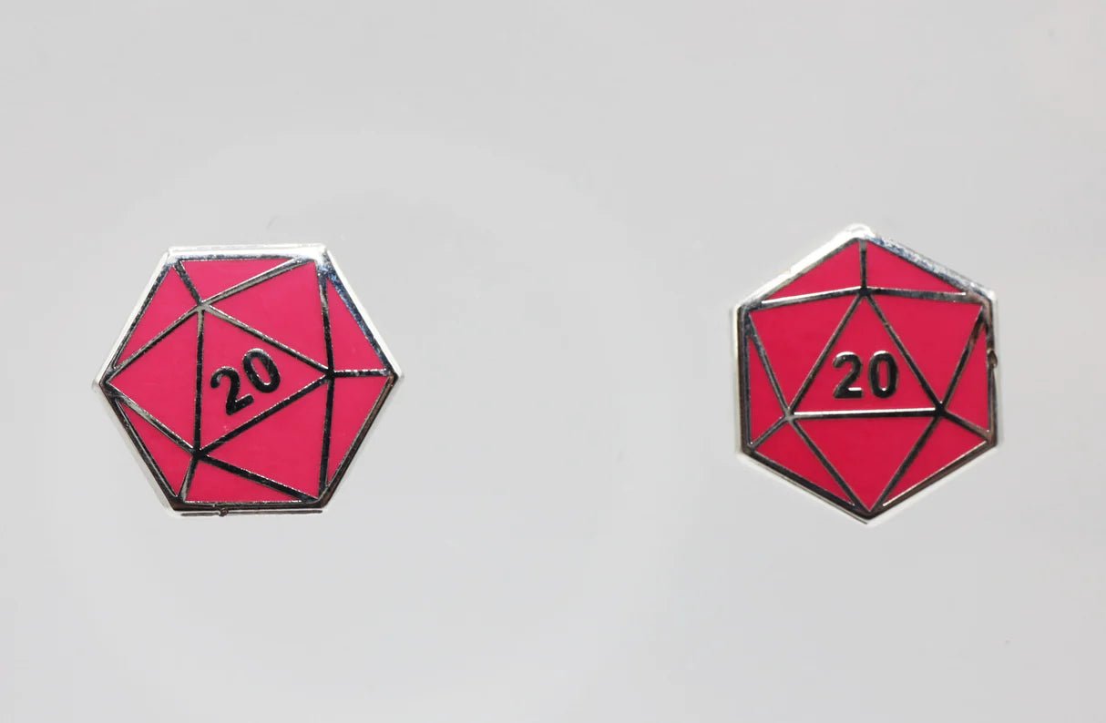 D20 Stud Earring: Pink - The Fourth Place