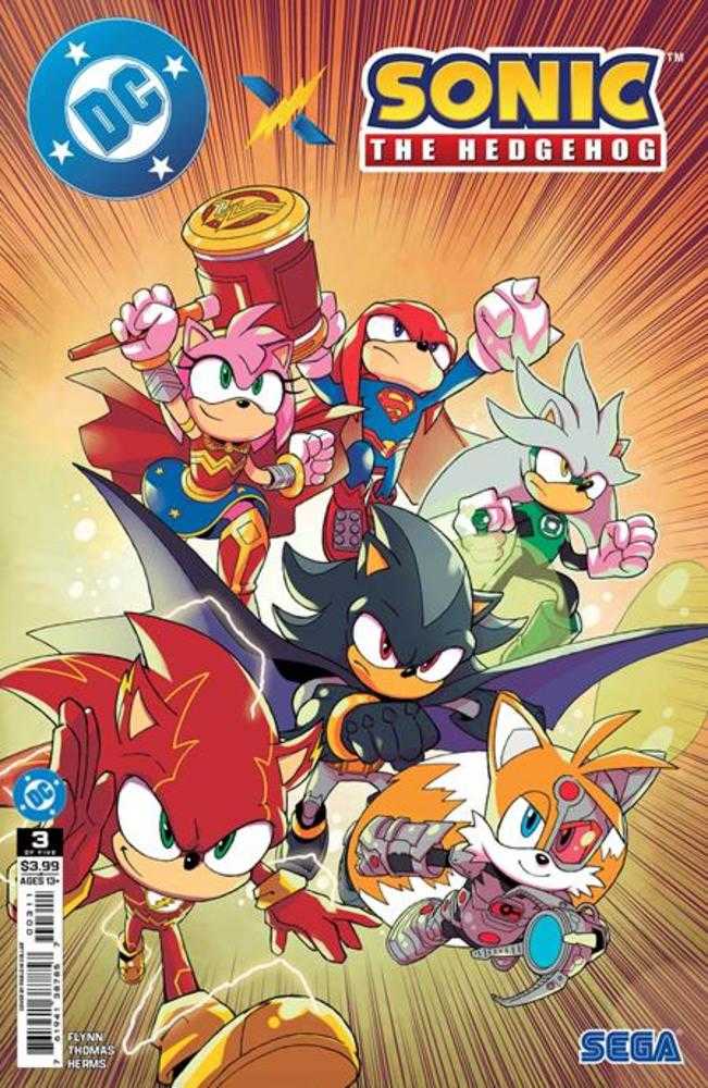 DC X Sonic The Hedgehog 3 (Of 5) Cover A Pablo M Collar - The Fourth Place