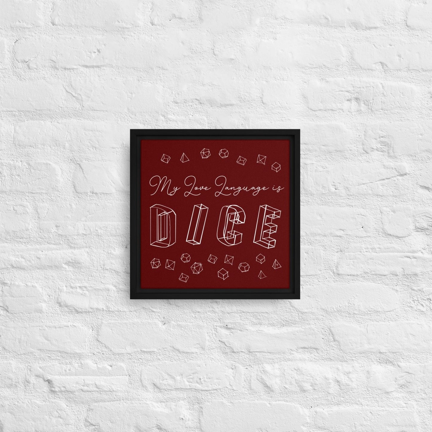 Dice Lover's Canvas (12" square) - The Fourth Place