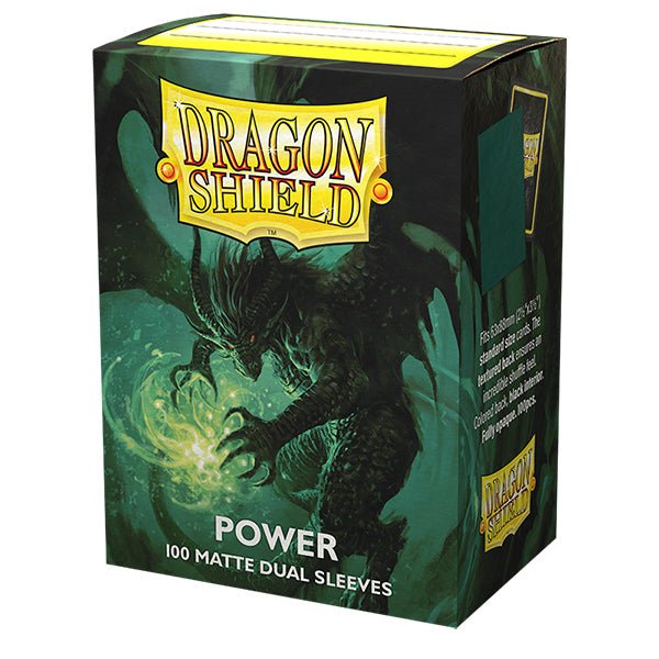 Dragon Shield Card Sleeves: Standard DUAL - Matte Green/Power (100 ct.) - The Fourth Place