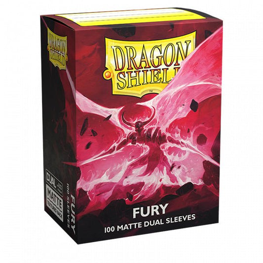 Dragon Shield Sleeves: Standard Dual - Matte Fury (100ct) - The Fourth Place
