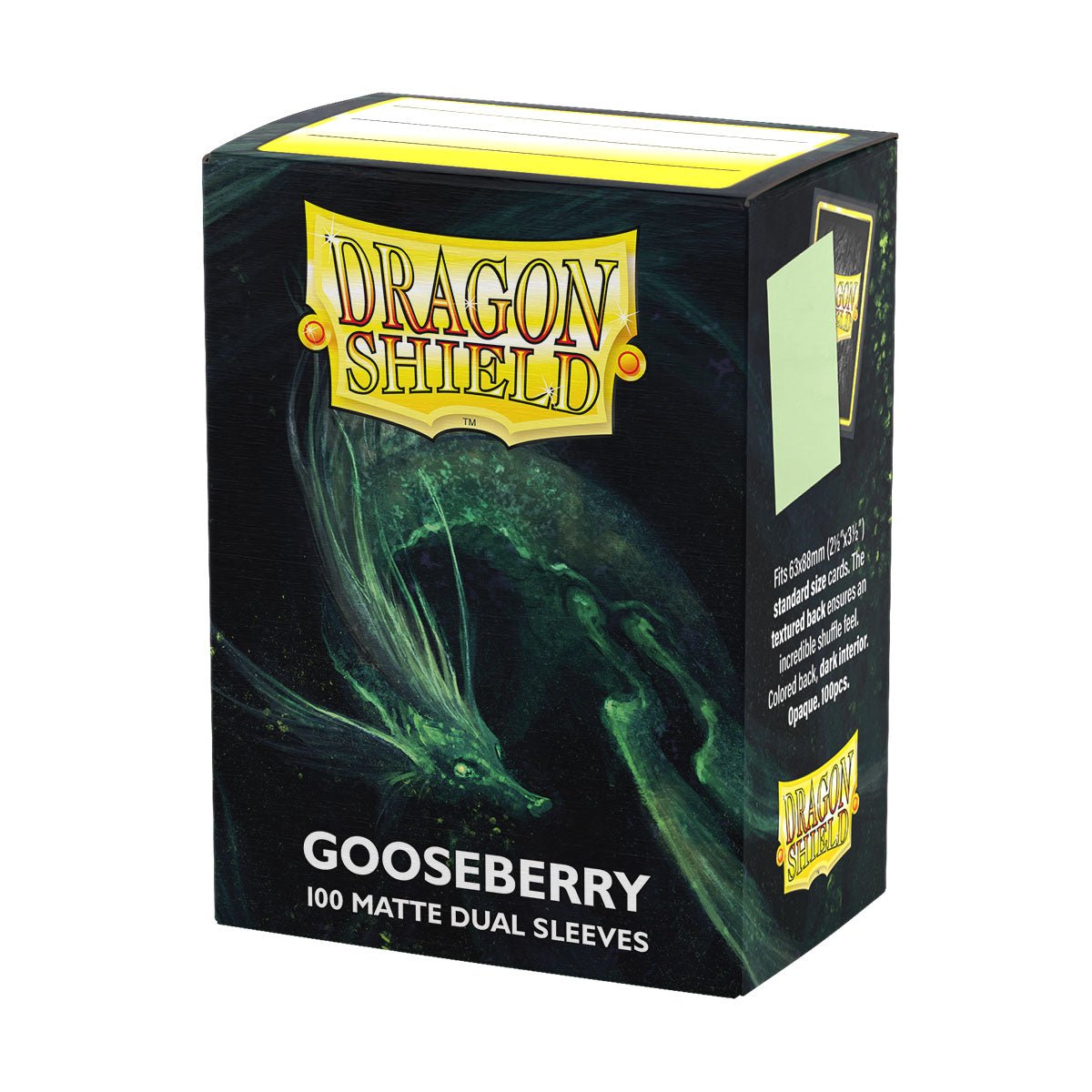 Dragon Shield Sleeves: Standard Dual - Matte Gooseberry (100ct) - The Fourth Place