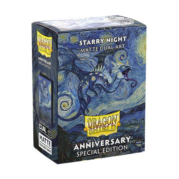 Dragon Shield Sleeves: Standard DUAL - Matte 'Starry Night' Art (100 ct.) - The Fourth Place