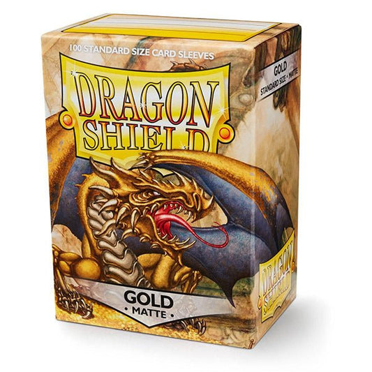 Dragon Shield Sleeves: Standard- Matte Gold (100 ct.) - The Fourth Place