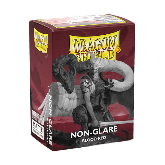 Dragon Shield Sleeves: Standard Matte Non - Glare Blood Red (100ct) - The Fourth Place