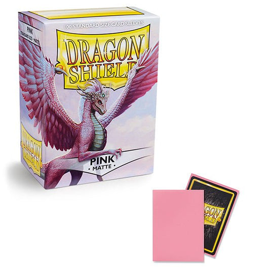 Dragon Shield Sleeves: Standard- Matte Pink (100 ct.) - The Fourth Place