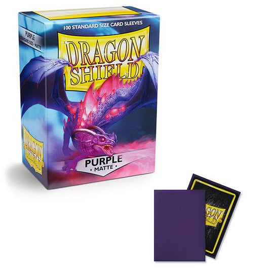 Dragon Shield Sleeves: Standard- Matte Purple (100 ct.) - The Fourth Place