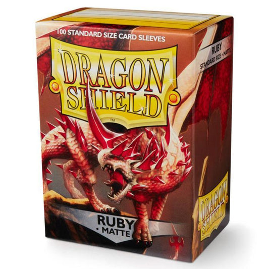 Dragon Shield Sleeves: Standard - Matte Ruby (100 ct.) - The Fourth Place
