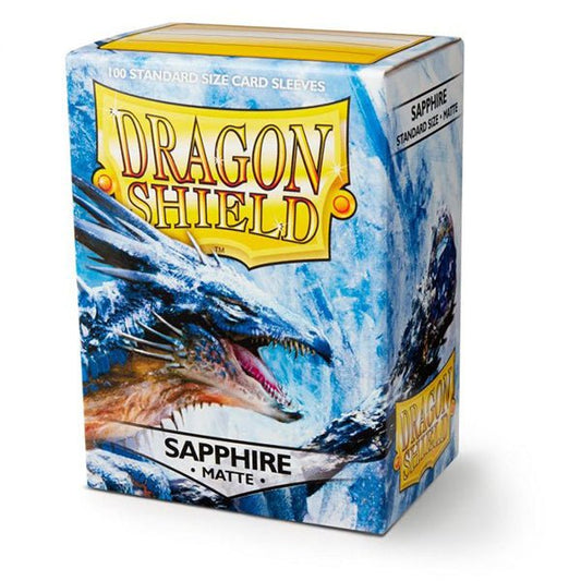 Dragon Shield Sleeves: Standard- Matte Sapphire (100 ct.) - The Fourth Place