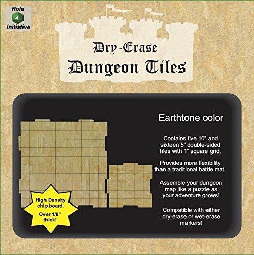 Dungeon Tiles - Dry Erase: 5" & 10" Squares - Earthtone - The Fourth Place