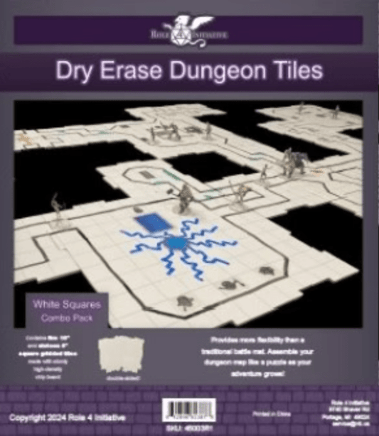 Dungeon Tiles - Dry Erase: 5" & 10" Squares - White - The Fourth Place