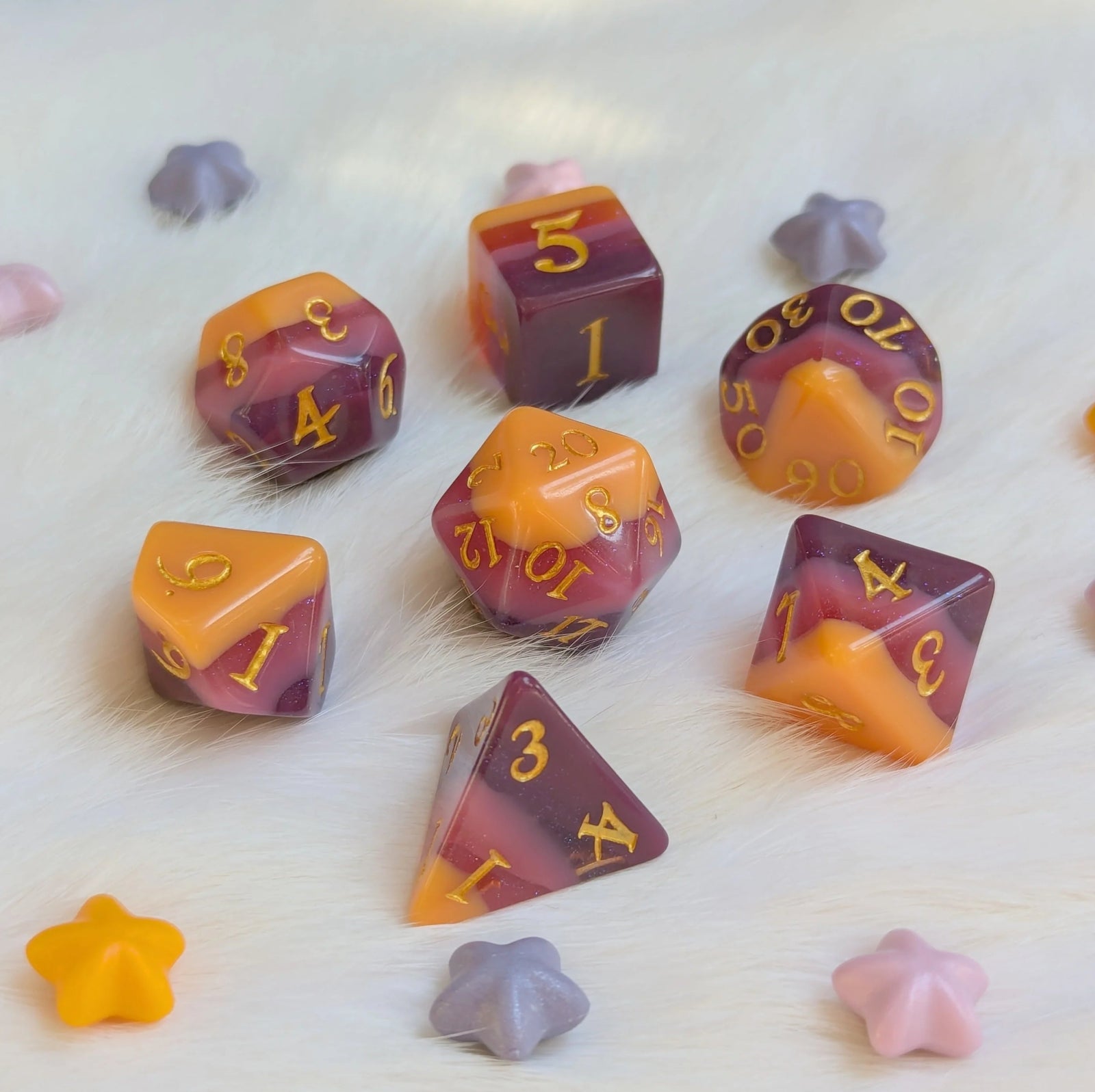 Emberwine - 7 - Piece Dice Set - The Fourth Place