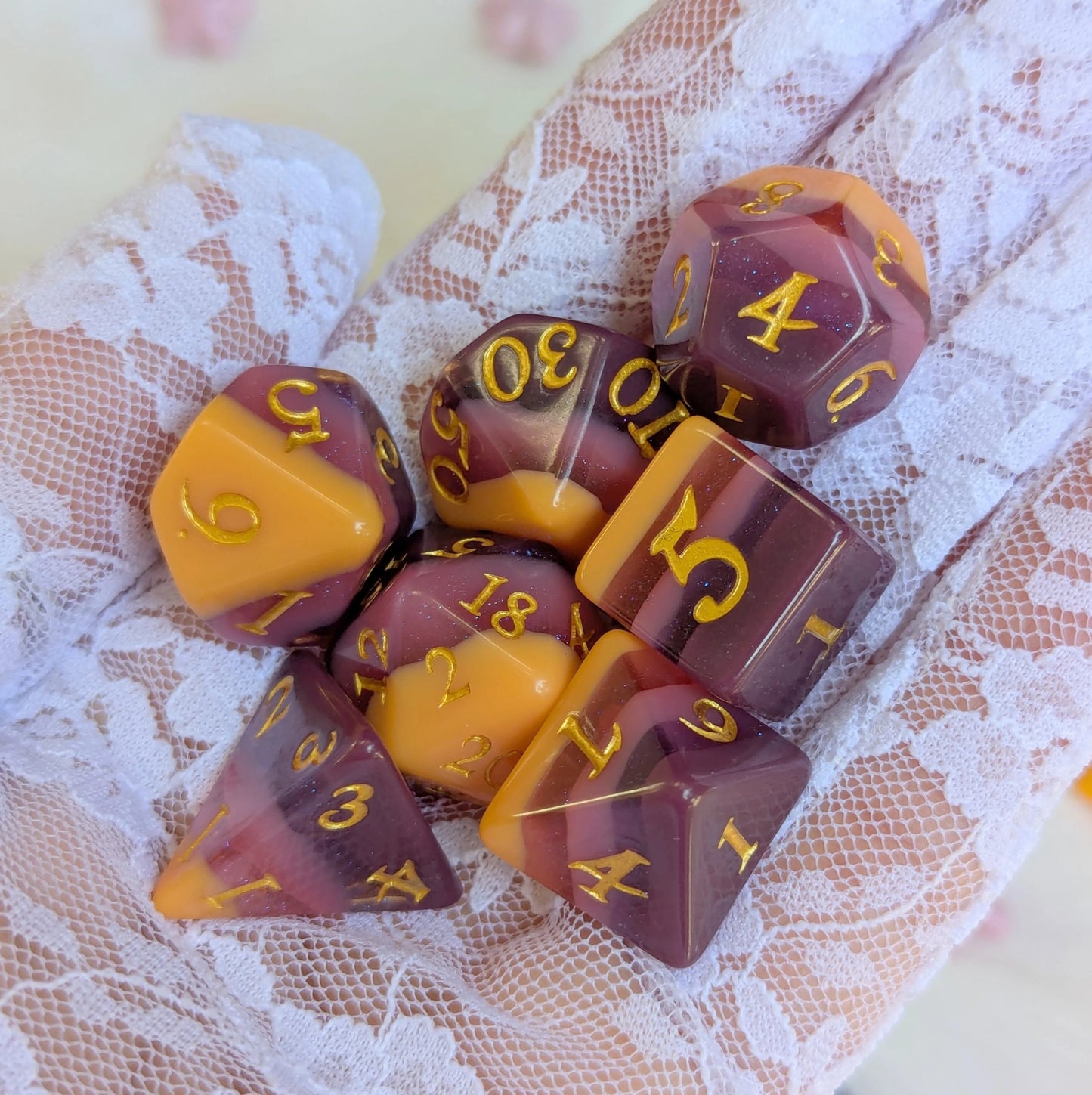 Emberwine - 7 - Piece Dice Set - The Fourth Place