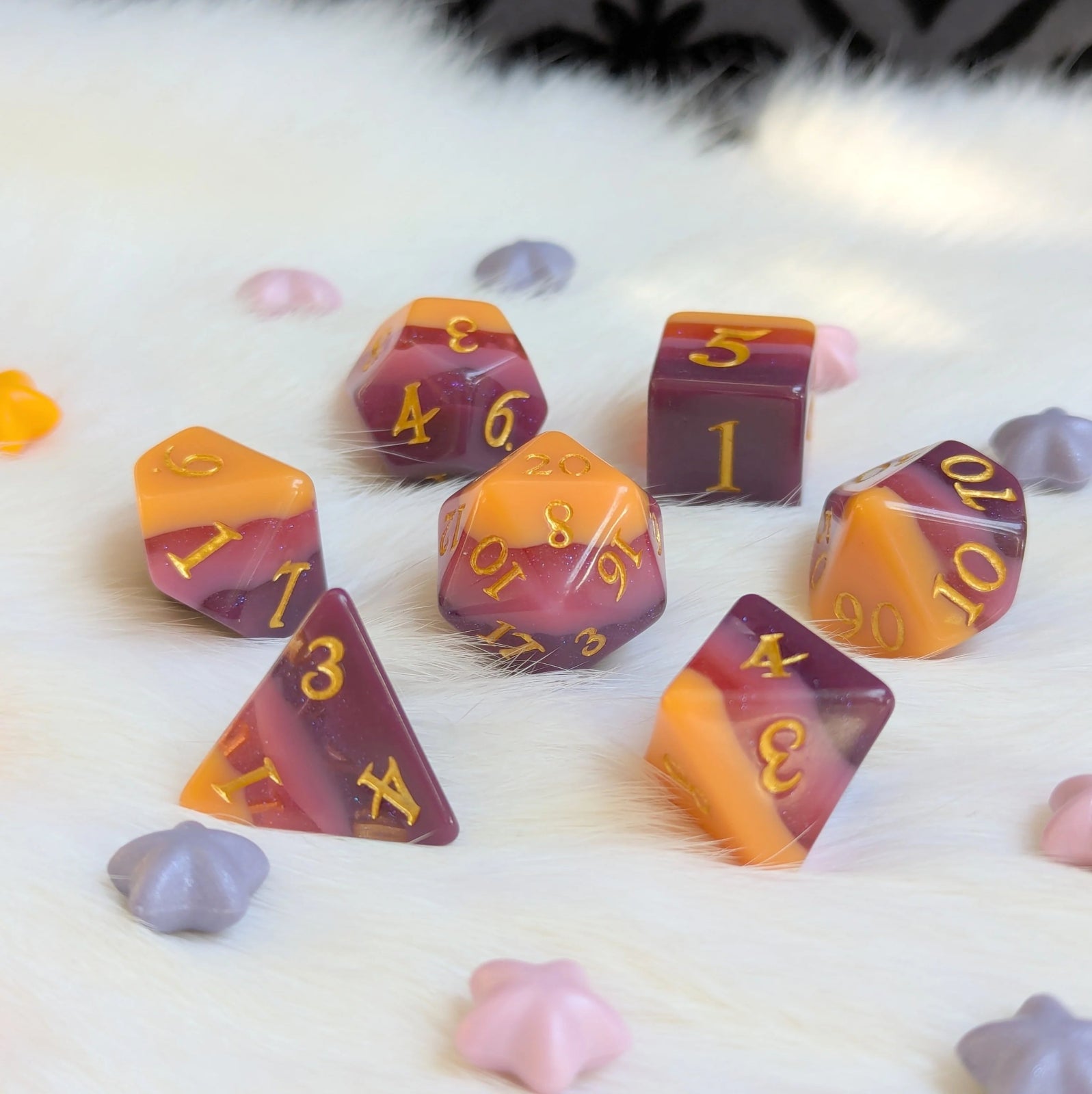 Emberwine - 7 - Piece Dice Set - The Fourth Place