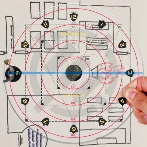 ENHANCE Tabletop RPGs 30ft Spell AoE Damage Template - The Fourth Place