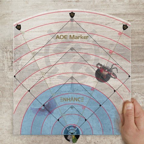 ENHANCE Tabletop RPGs 60ft Spell AoE Damage Template - The Fourth Place