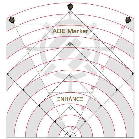 ENHANCE Tabletop RPGs 60ft Spell AoE Damage Template - The Fourth Place